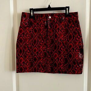 Superdown Mini Skirt - red snake